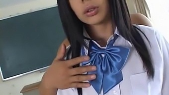Aya Seto Is A Good-Looking Asian Schoolgirl.