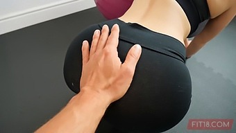 Amateur Teen With Big Titties Gets Anal Creampie From Gym Owner In Pov Video