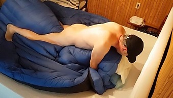 Intimate Encounter With Avian Companions On A Bedspread, Culminating In A Cum-Covered Comforter
