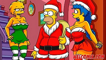 Christmas Surprise: Husband Gives His Wife To Beggars As A Gift In A Simpsons Hentai Video