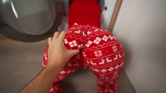 Step Mother Trapped In Washer: A Naughty Christmas Surprise