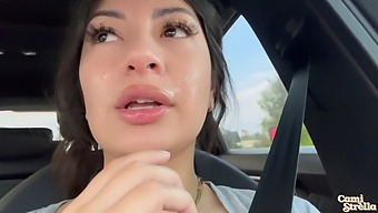 Public Humiliation For Latina Who Receives Facial Cum From Big Cock