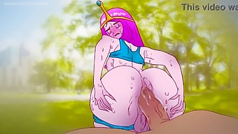 Cartoon Princess Engages In Sexual Activity For A Chocolate Treat In A Public Area.
