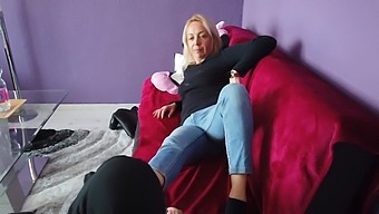 A Blonde Woman'S Initial Experience In Foot Fetish Worship