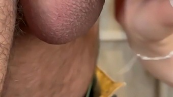 He Engages In Sexual Activity With A Colleague And Her Mature Mentor Using His Large Penis In The Restroom Of Their Workplace, Incorporating The Use Of Sex Toys And Resulting In Facial And Anal Stimulation