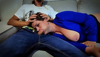 Stepson Gives A Rough Blowjob To Stepmom'S Pussy!