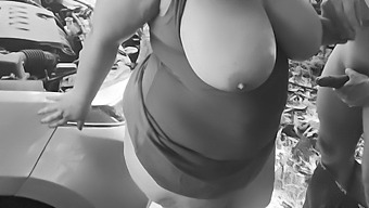 Curvy Latina Stepmom Gets Wild In Car With Young Guy